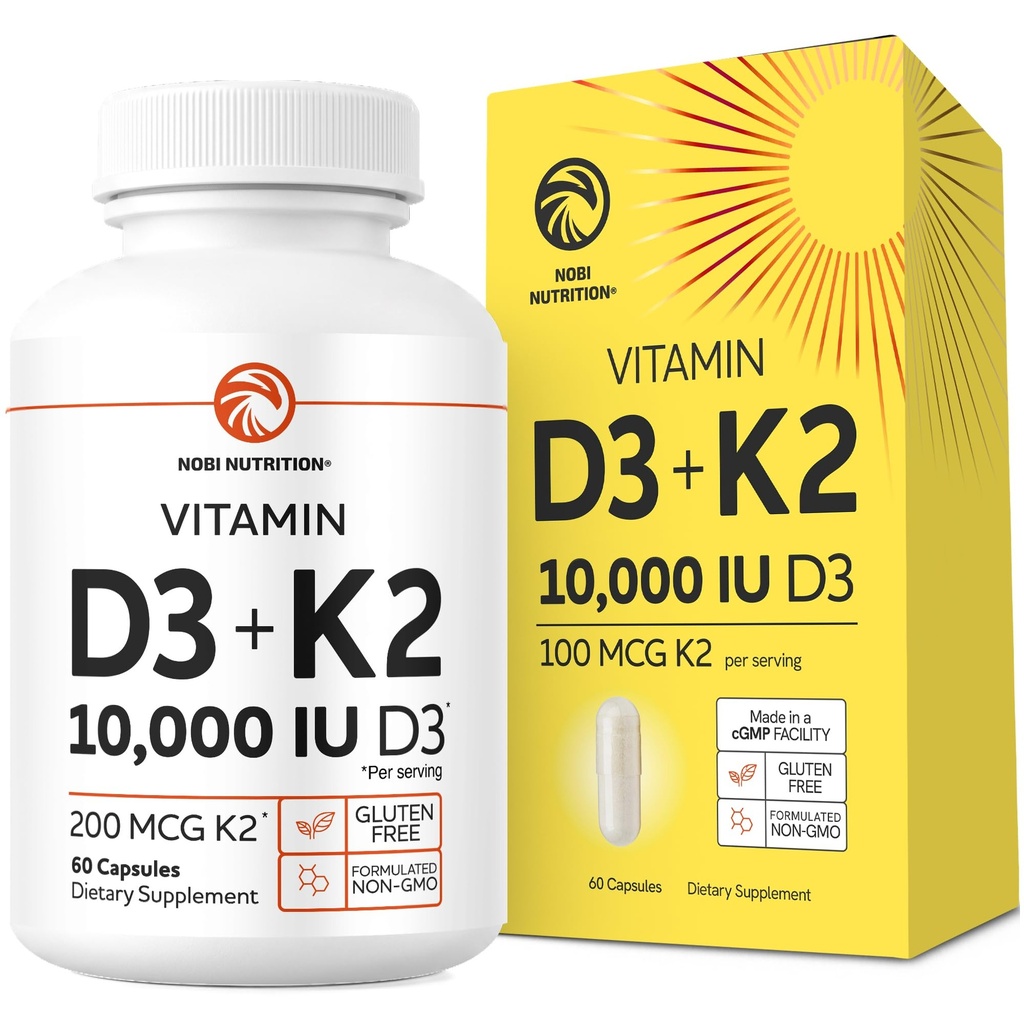 Vitamin D3 K2 5000 MK7 100mcg, Calcium 210mg & Teeth Dukung 124; Vit D3 125mcg, Vitamin K2 MK7 100mcg, Calcium 210mg & BioPerine 124; 3rd- Party Tested, Non-GMO 124; 60 Capsules (2 Bulan Suply)
