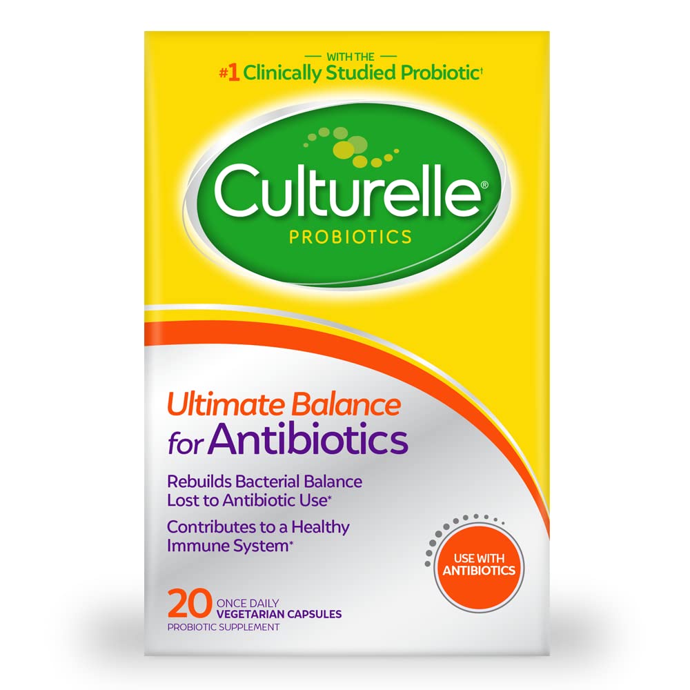 Cultuelle Probiculity Ultimate Probiotic for Use with Antiotic - 20 Count - Probiotic Capsules Help Restore Good Bacteria Lost Selama Antibiotic Usa & Kontribute to A Healthy Immune System