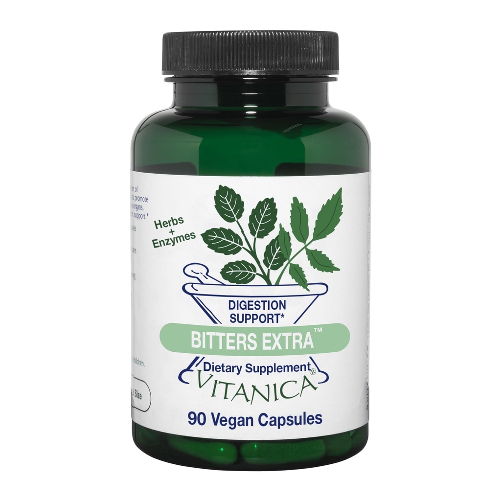 Vitanica Bitters Ekstra, Dukungan Hambatan, Vegan, 90 Kapsul