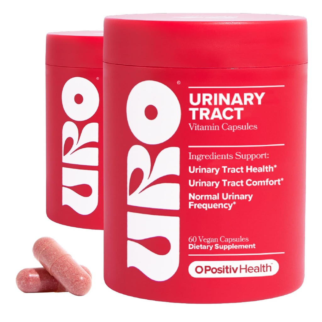 O Positiv Urinary Trakte Health Suppplement for Women, 60 Count (Tumpukan 2) - Perbaikan Vitamin dengan Paxran Ekstrak Cranberry Lengkap, D- Mannose, & Vitamin C - Vegan & Gluten- Free