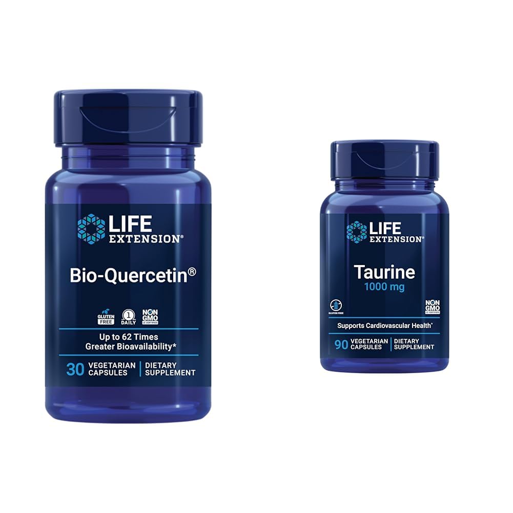 Ekstensi Hidup Bio- Quercetin 30 Capsules & Taurine 1000mg 90 Capsules Bundle