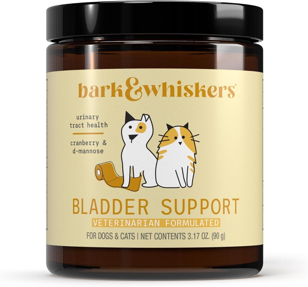 Bark & Whiskers Bladder Dukungan, 3.17 Oz (90 g), 90 Scoops, Mendukung Kesehatan Tract Urinary, dengan Cranbery & D-Mannose, Vet Formulated, Non-GMO, Dr. Mercola
