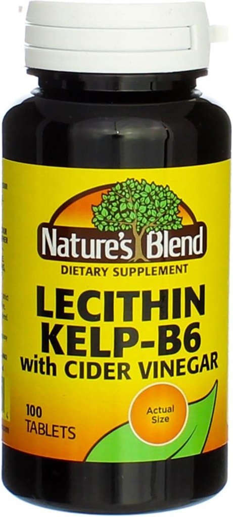 Nature 's Blend Lecithin Kelp- B6 with Cider Vinegar 100 Tab (Model: 079854600704)