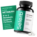 Selerb Metaburt Wheight Loss Pills for Women & Men - Appetite Suppresant & Fat Burner, Metabolisme Mendukung Wight Los Suplemen dengan Berline, Chromium, Green Tea & B1260 Capsules