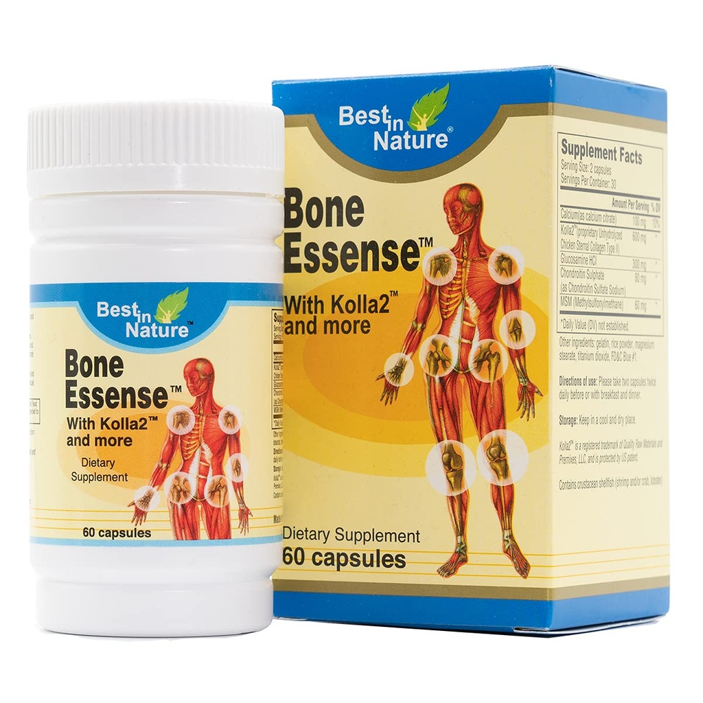 Essense Bone dengan Kolla2 (Tipe II Collagen) - Bone and Joint Health Supplemen. (Cacah 60)