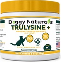 Trulysine Plus L-Lysine for Cats Ammune Duck Oral Powder 8oz / 226g - Cats & Kittens of All Age, Sneezing, Runny Nose Squinting, Watery Eyes Chicken Flavor (226 Grams (900mg / Scoop)