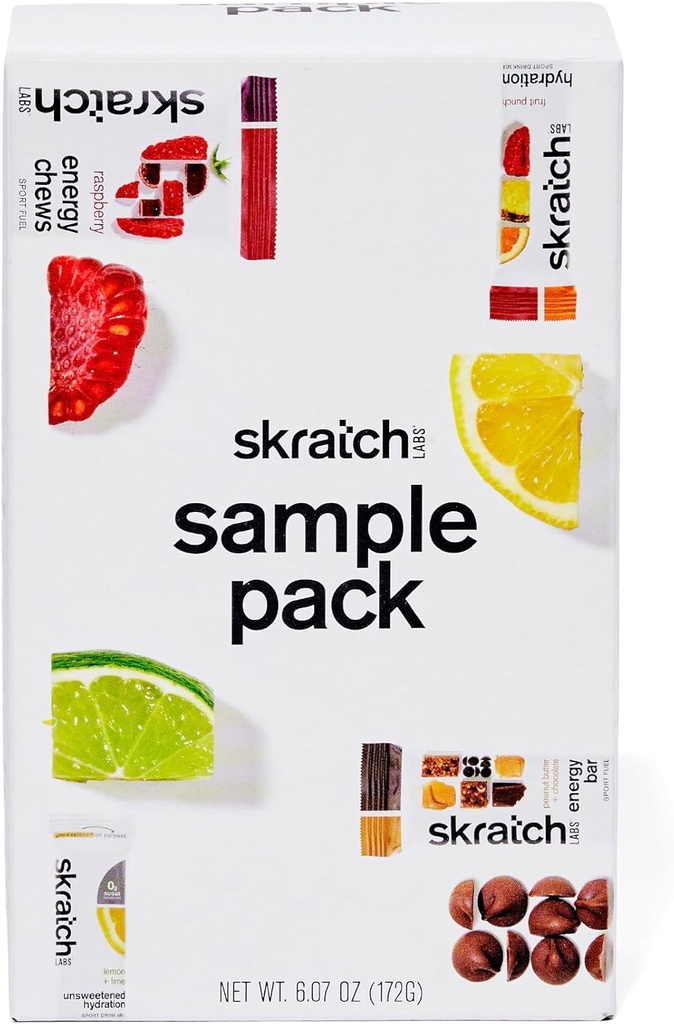 Skratch Labs Sample Pack - Hidration Drink Mix, Unsweetened Sport Drink, Energy Chews, Energy Bar - Olahraga Variety Nutrition - untuk Running, Cycling, Hiking dan Endurance Activitations