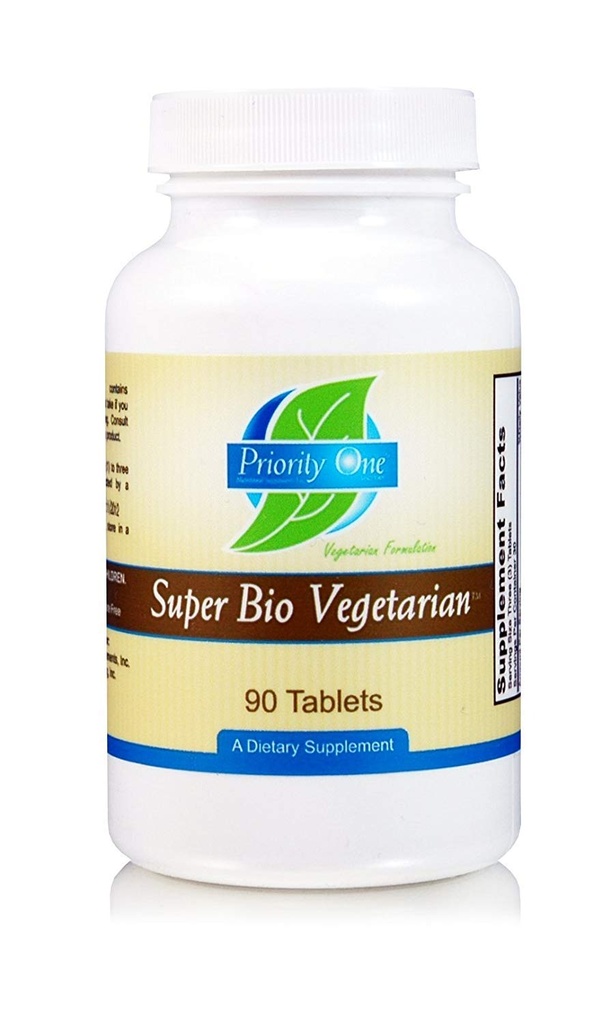 Prioritas Satu Vitamin Super Bio Vegetarian 90 Tablet - Dukungan Sistem Imune * - Kekuatan Clinical - Keuntungan Shiitake & Maitake Jamur.
