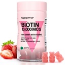 Gumi Biotin untuk Pengembangan Rambut 1000mcg - Vegan Biotin Vitamin Support Rambut Sehat, Skin dan Nails, Rambut Vitamin Gummy untuk Perempuan & Pria - Non-GMO, Supplemen Chewable