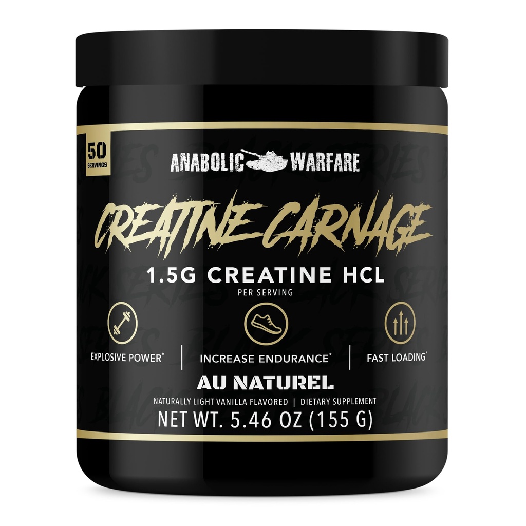 Creatine Carnage, Creatine HCL, Support Optimal Strength, Endurance, Muscle Mass, and Fast Loading *