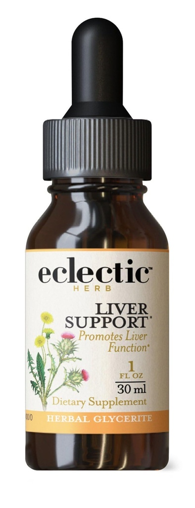 Eclectic Herb - Milk Thistle Liquid Glycerite (Silybum marianum) (Sil4; Liver support + Detox 14; Herbal Tincture 124; Alcohol- Free, Vegan, Organik, Non-GMO, Gluten Free (1 fl oz 14; 30 ml)