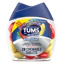 TUMS Chewy Bites Chewable Antax Tablet with Gas Relief, Lemon & Strawberry - 28 Count