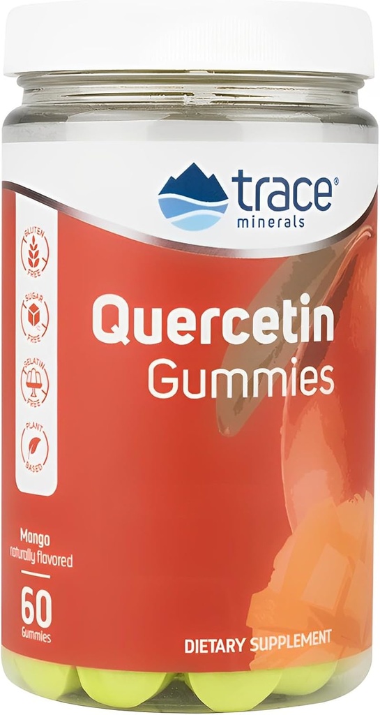Telusuri Minebrace Quercetin - Antioksidant Support Imune & Cellular Health - Suplemen Nutributs Mineral & Kesehatan Kardiovaskular - Mango, 60 Gummies