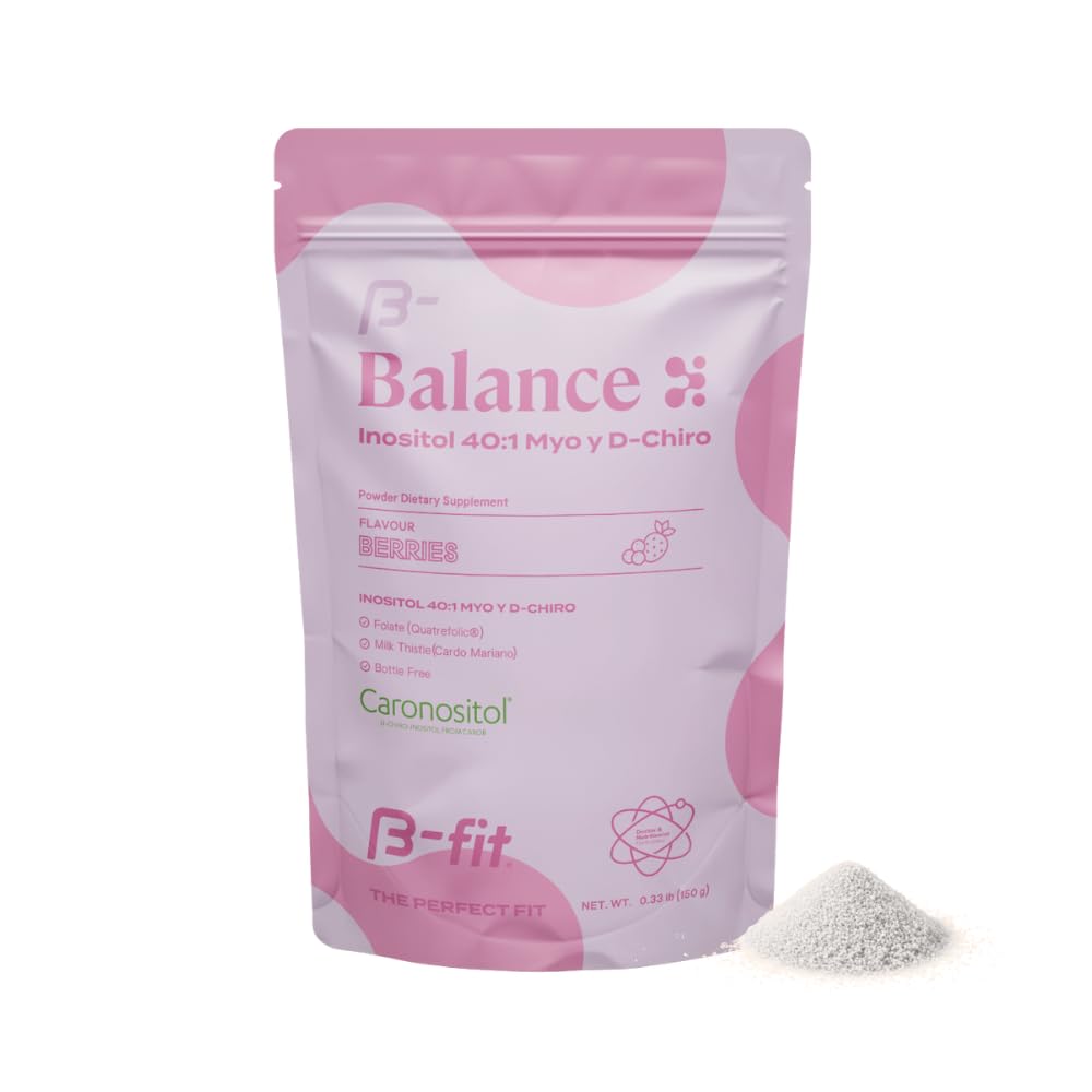 Inositol Balance 150g - Inositol 40: 1 Myo & D-Chiro - Toupted Food Suplement - Berry Flavor - Folic Acid - No Addititives - 100% Murni - Botol Bebas