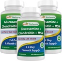 Suplemen MSM Glucosamin Chondroitin terbaik, 2600 mg per Serving, 90 Capsules (90 Cacah (Paket 3)