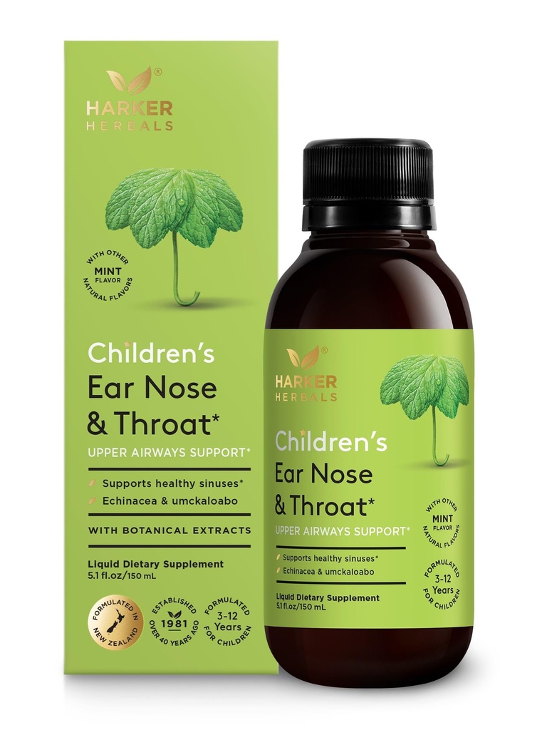 Nose Telinga Anak & Tenggorokan Syrup, Herbal Formula untuk Sinmula & Seasonal Wellness Termasuk Echinacea, Pelargonium & Elderflower, Pembangkit - 5.1 Fl oz (30 Pelayan)