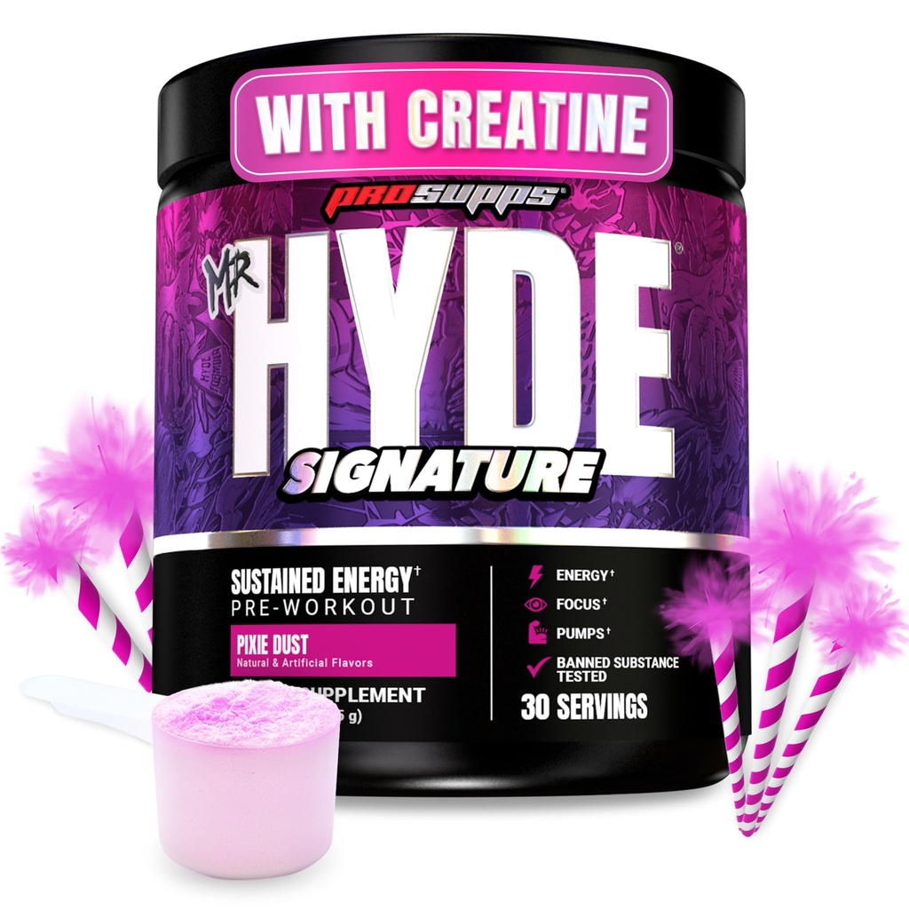 PROSUPPS Mr. Hyde Signature Pre Workout Powder with Creatine, Beta Alanine & Caffeine - Performance, Energy & durance - Clean Fitness & Gym Supplemen for Men & Women (Pixie Dust, 30 Servings)