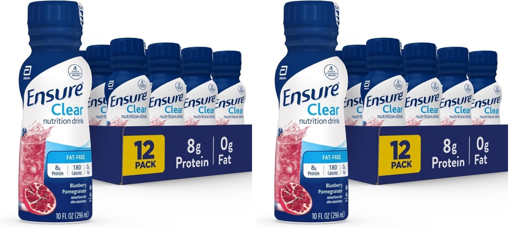 Pastikan Cair Bersihkan Nutrition Minum, 0g lemak, 8g protein, Blueberry Pconomiate, Botol, gluten bebas, 10 Fl Oz (Paket 24)