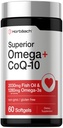 Horbach Omega dengan CoQ-10 = 124; 60 Softgels = 124; 2030mg Fish Oil 144; 1280mg Omega- 3s 124; Non-GMO, Gluten Free