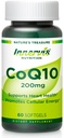 Absorpsi Tinggi CoQ10 200mg Softgels untuk Heart Heat & Energy Metabolism - Suplemen PowerAntioksidant untuk Statin Pengguna - 30 Hari Supply oleh Nuktasi Innervis