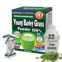 Yamamoto Kotoh YAMAKAN Barley Juice Powder, Young Barley Grass Powder Rich di Mineral, Vitamin & Pembangkit Protein untuk Perempuan & Pria, Grass Juice dari Jepang, Non GMO 22 Count