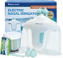 Electric Nasal Irrigation System with 50 Salt Packets, 2 Modes Nose Cleaner with Selfaning & Auto Waste Collection Function for Sinus Relief Nose, Nasal Consultion, Itching Nose