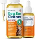 Pup Labs Ear Clear, Natural Dog Ear and Infeksi Treatment for Dogs, Dog Drops for Itching, Irritation, & Wax Build- Up, 1 oz Bottle with Dropper