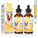 Pengobatan Infeksi Yeast untuk Dogs, Infeksi Ear Anjing, Telinga Gatal, Bantuan Gejala Skin & Allergy