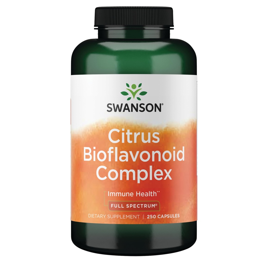 Swanson Full Spectrum Citrus Bioflavonoid Complex - Aids Vitamin C Absorpsi dan Protoles Ammune Kesehatan - standardisasi untuk 50% Bitter Orange Bioflavonoid - (250 Capsules) 1 Pack