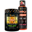 ALPHA LION Stubborn Fat Loss Stack - Superhuman Burn Pre Workout + Burn2O Liquid L- Carnitine 2000mg (ShredBerry) - 2- 1 Thermogenic Fat Burning Stack for Men & Women