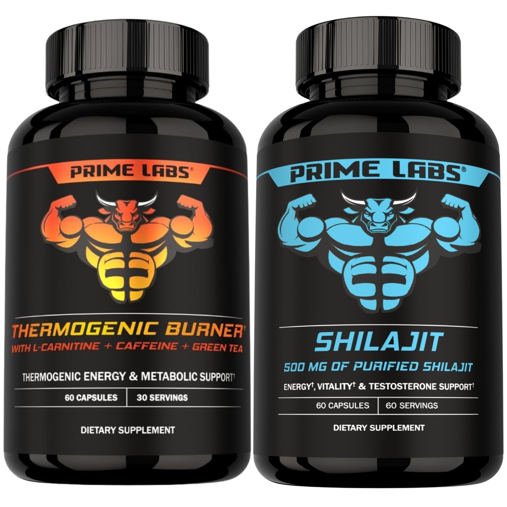 Pembakar Thermogenic Prime Labs + Shilajit Capsules