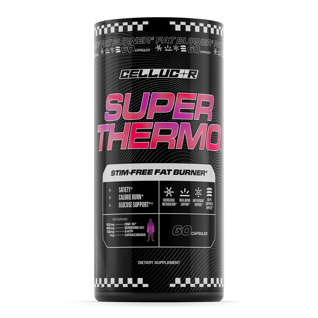 Cellucor Super Thermo ™ Stim-Free Fat Burner 12.4; Thermogenic, Appetite, dan GMO Dukung 124; 60 Capsules