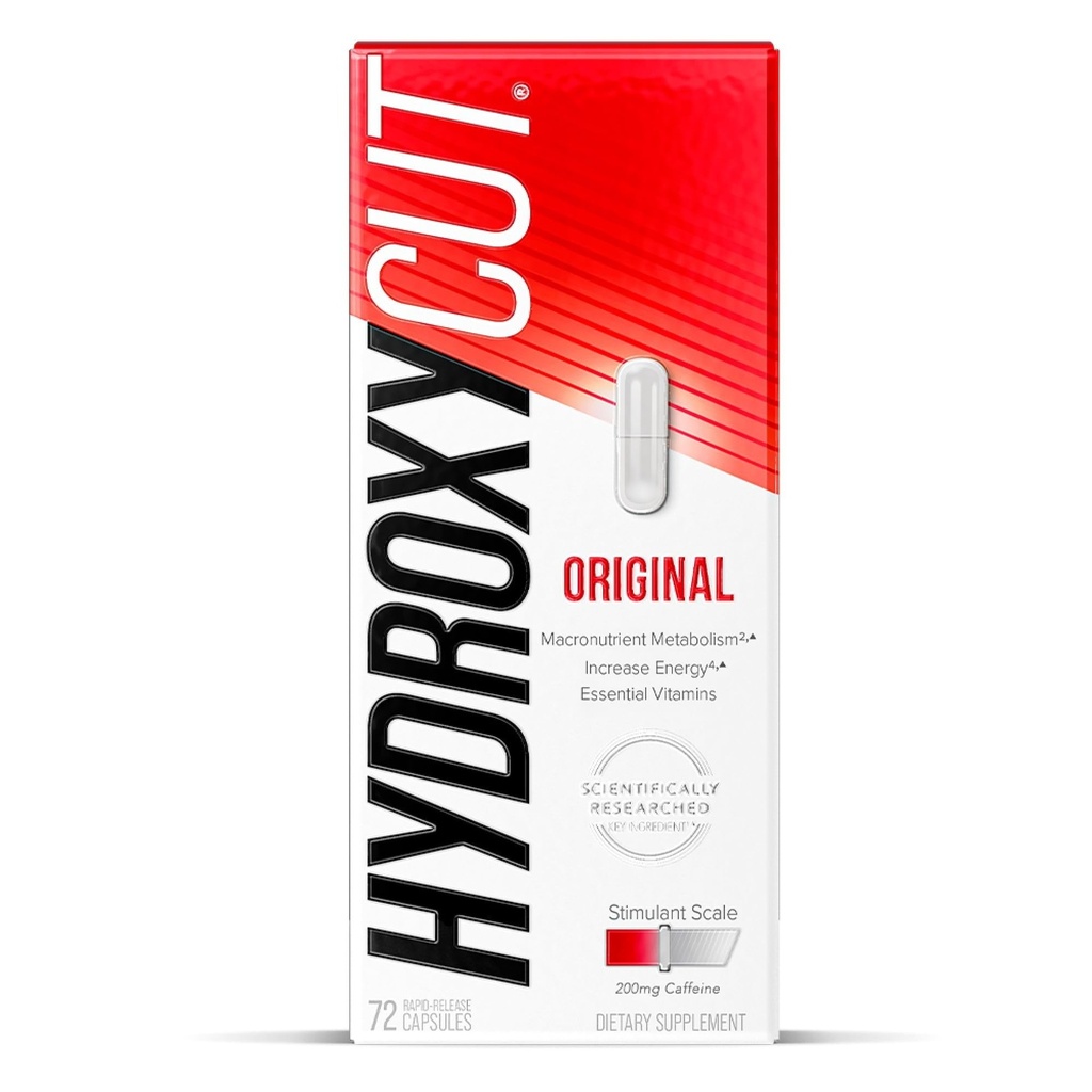 Hydroxycut Asli - 72 Rapid- Lepaskan Kapsul - 200 mg Caffeine - Bom Metabolisme, Membakar Kalori, Meningkatkan Energi - untuk Perempuan & Pria