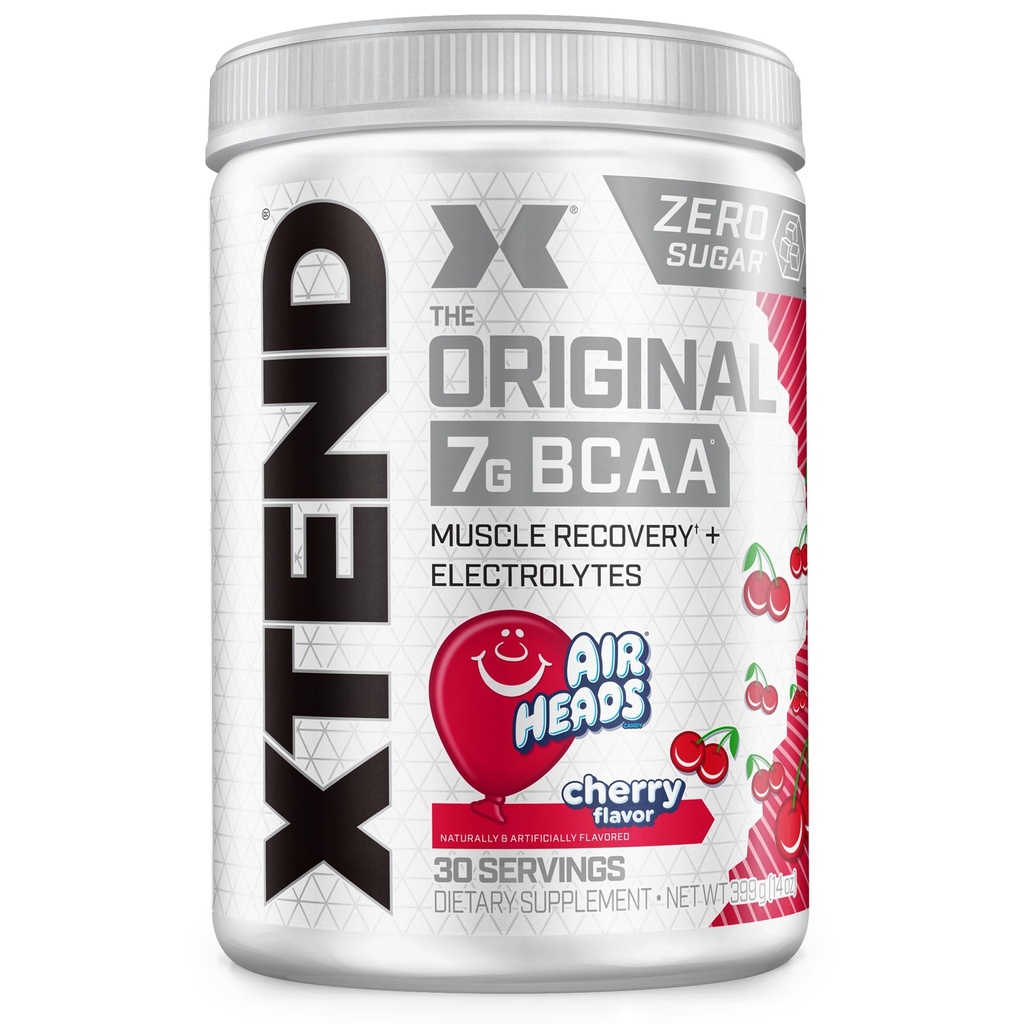 Xtend Hidration dan Lean Muscle, Sugar Free Intra dan Post Workout Minum dengan Elektrolit, Cherry Airheads, 30 Servis