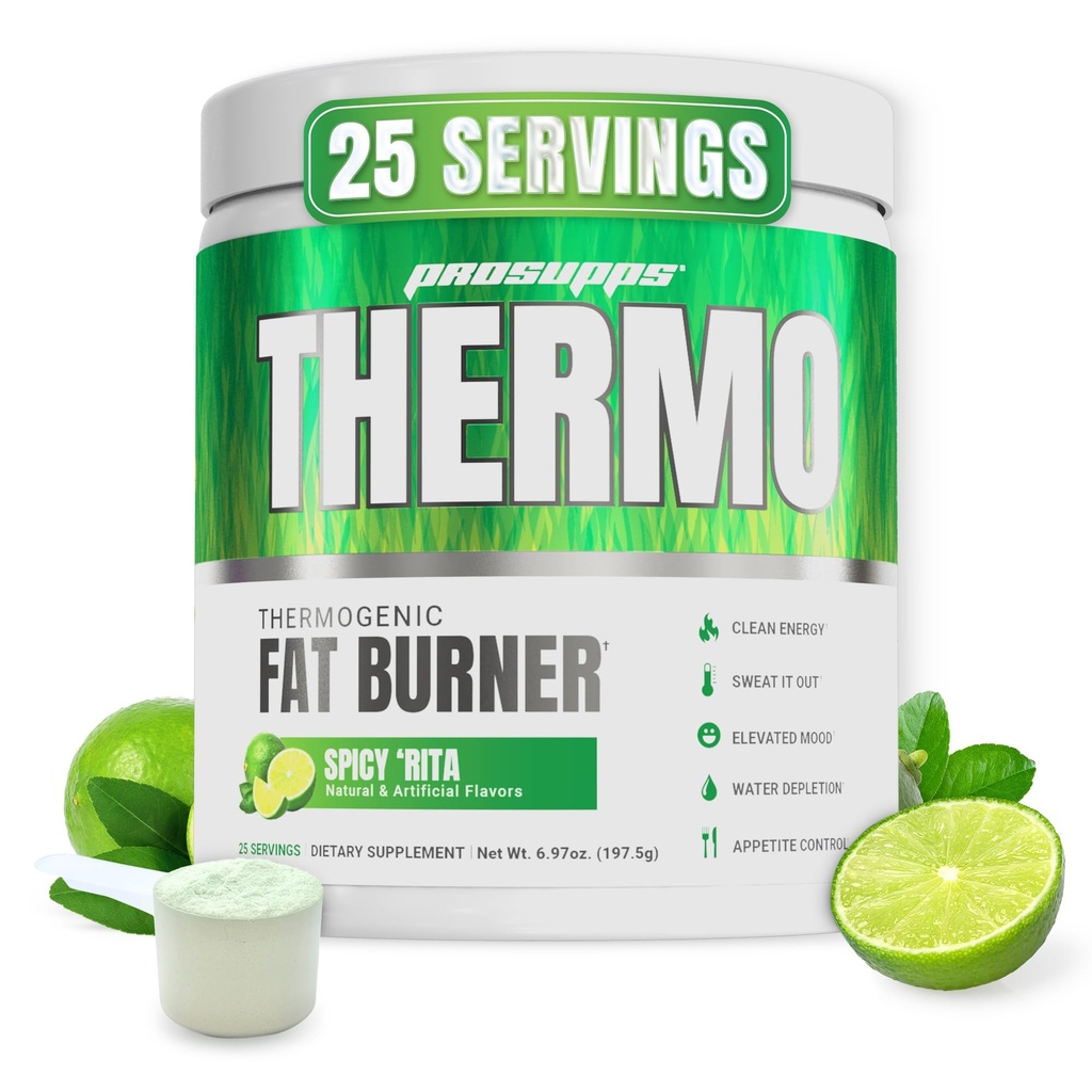 Proppors Thermogenic Fat Burner Powder, Spicy Rita - Weight Los & Metabolism Booster Workout untuk Women & Men - Supports Appetite Control & Boosts Energy - Gluten- Free - 25