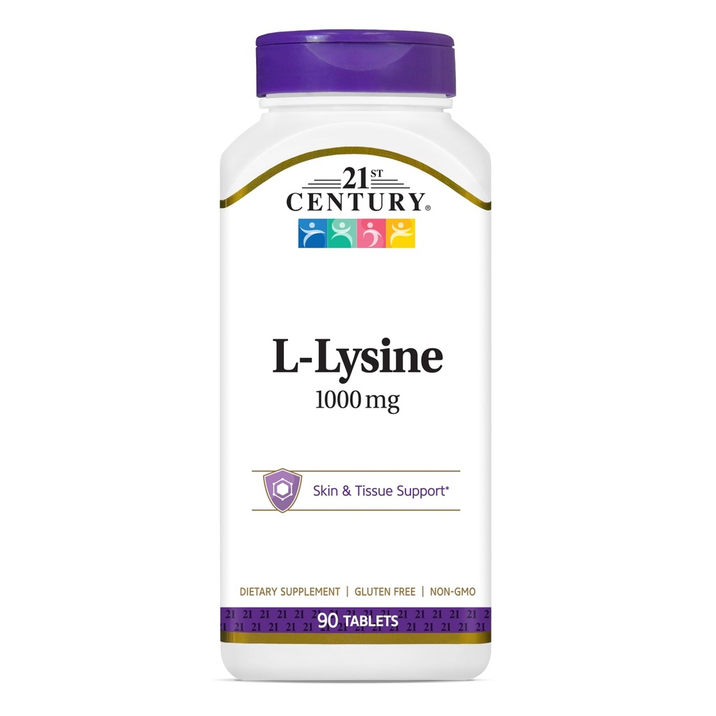 21 Abad Kesehatan L- Lysine 1000 mg, 90 Hitung Tablet