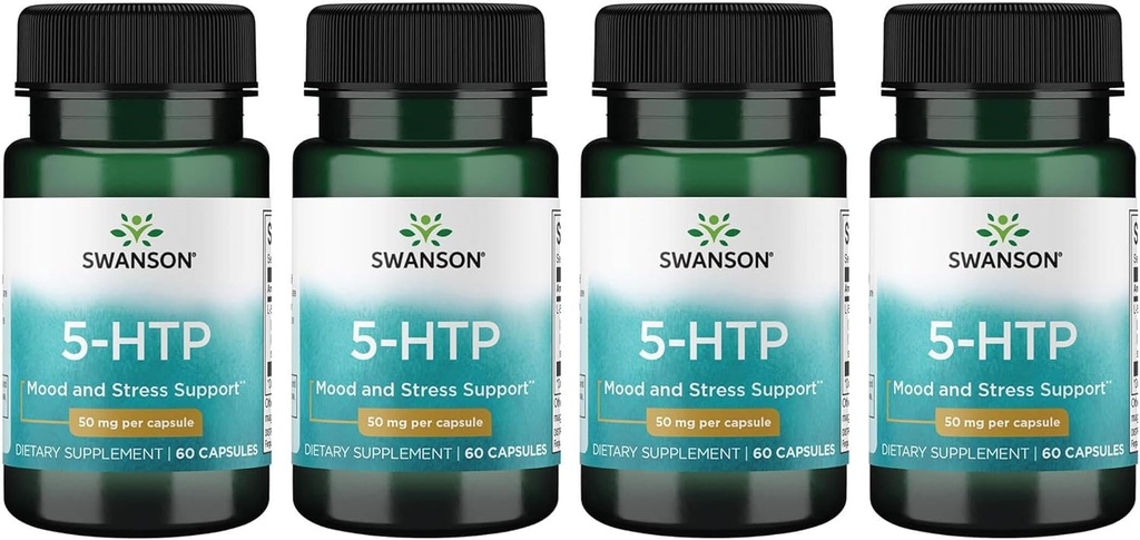 Swanson Acid 5-Htp 50 milligram 60 Capsules (4 Pack)