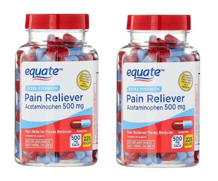 Ekstra Kekuatan Acetaminophen 500mg Gelcaps - 225 Cacah (Paket 2)