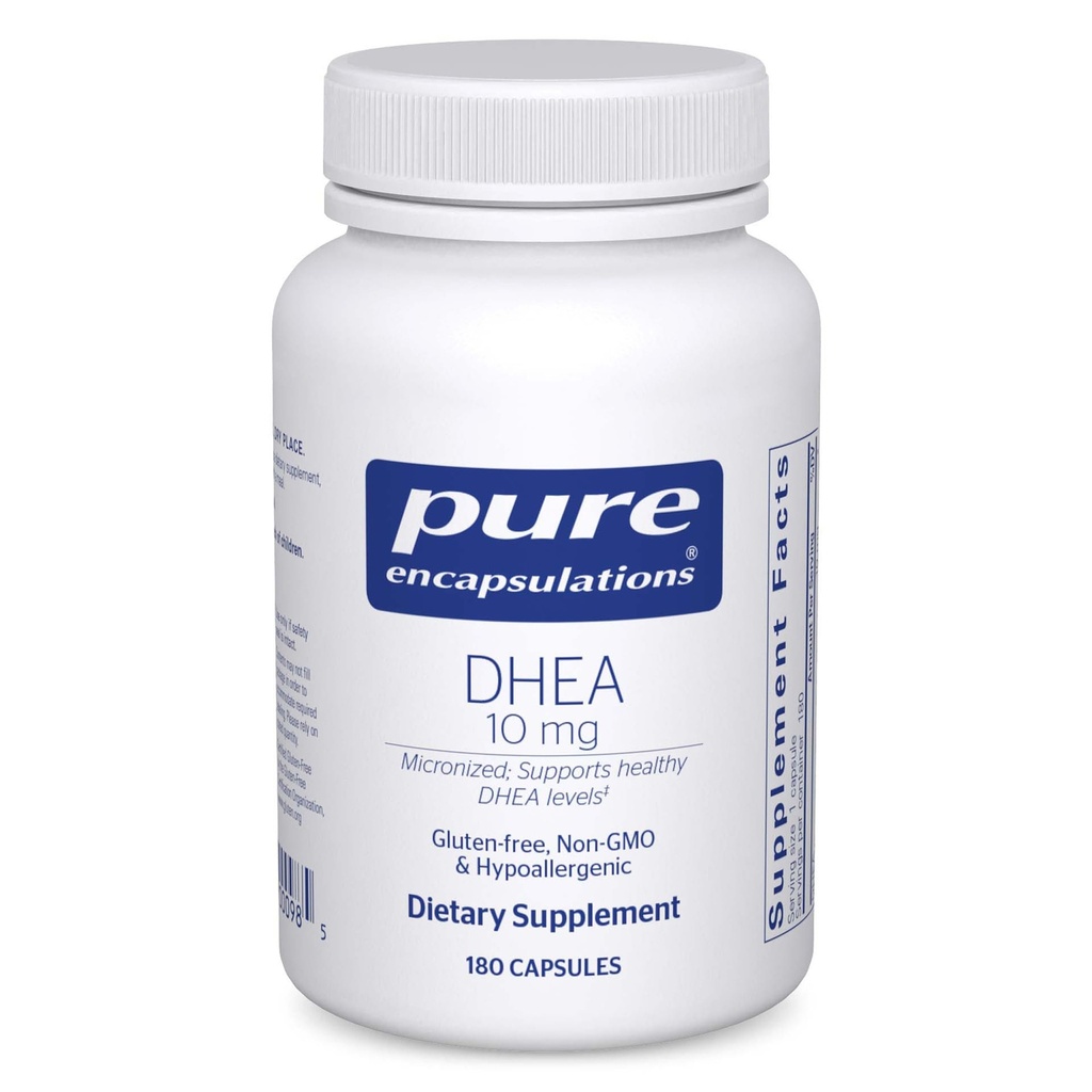 Ensulasi Murni DHEA 10 mg - Tambahan Adrenal untuk Dukungan Imunitas, Metabolisme & Hormone Keseimbangan - dengan Meniru DHEA - 180 Kapsul