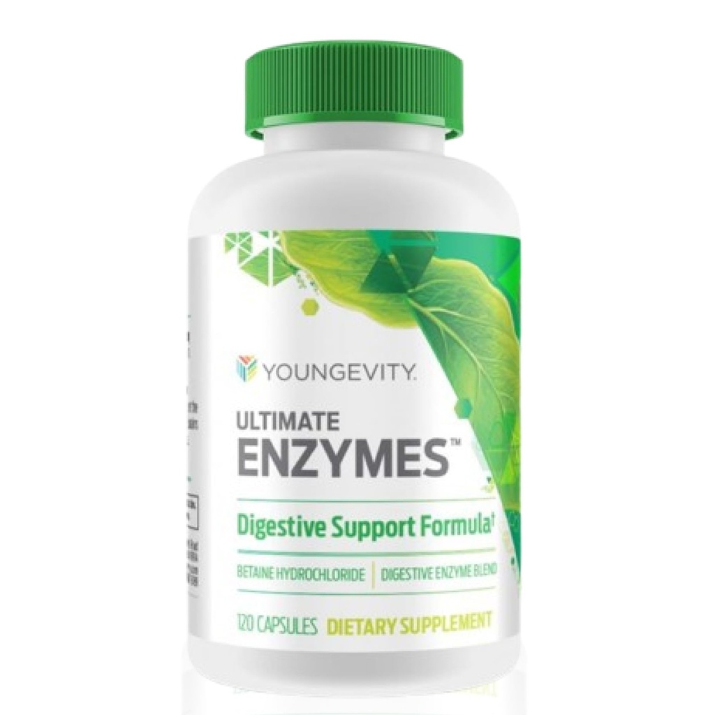 Enzymes Ultimate ® - Multi Enzymes for Divalry, Gas & Bloating Relief - Betaine HCI, Ox Bile, Pankreatine 10X, Papain 6M, Pepsin 1: 3000 (120 Capsules)