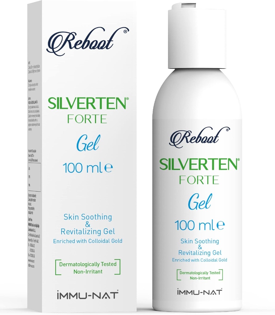 Reboot Silverten Forte - Antimicrobial Silver Wound Gel - 3.4oz - Quast First Aid Relief for Burns, Itching & Scars - Cooling, Soothing & Revitalisasi - Safe for Kids & Pets