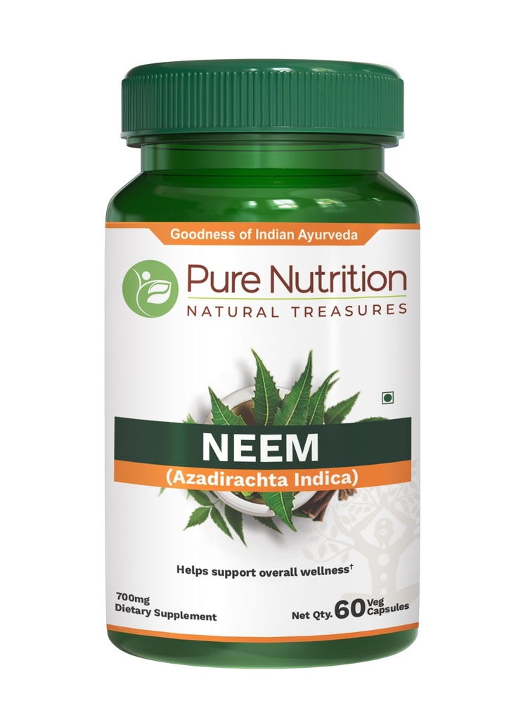 Neem Nutrition Capsules 700mg murni.