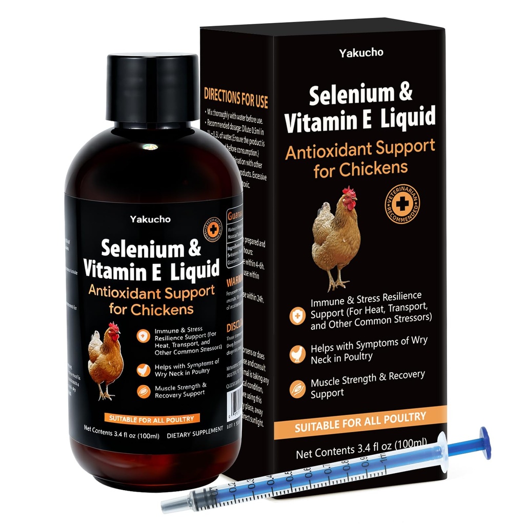 E + S Poultry Vitalitas Formula 124; Selenium untuk Chickens dan All Poultry 124; Nutrient Dukungan Liquid untuk Keseimbangan Energi dan Mobile 124; Feed Mix Addititive untuk Pertumbuhan Heally