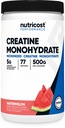 Nutricost Creatine Monohydrate Powder (Watermelon, 500 Gram) - Mikronized Creaktine Suplement - Vegan, Non-GMO, Gluten Free