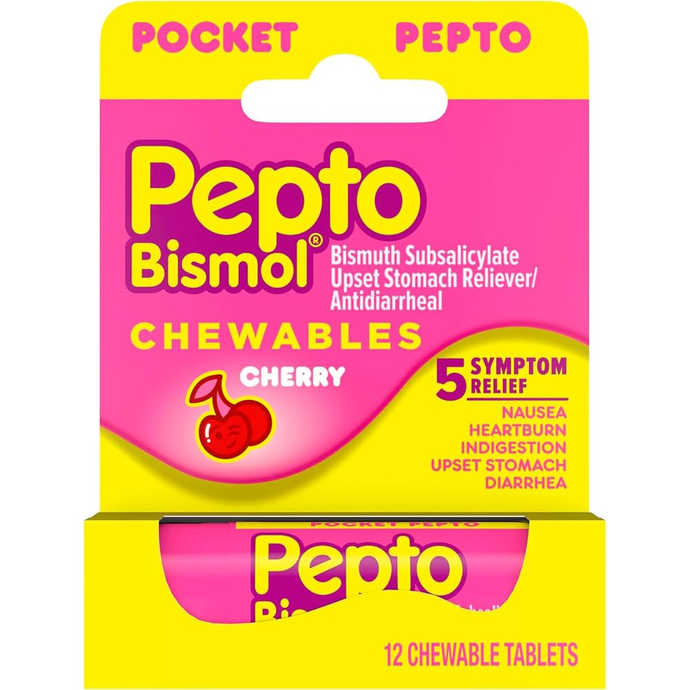 Pepto To Go Chrry Chew 12 Ukuran 12ct Pepto Untuk Go Cherry Chelable 12ct