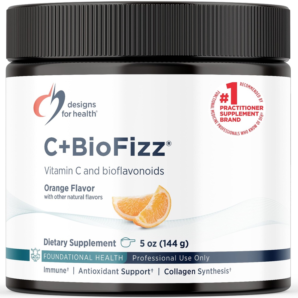 Design untuk Health C + BioFizzy Fimin C Minum Powder Tinggi Powder dengan Bioflavonoid - Imune + Antioksidant Dukungan - Vegan (36 Hamba / 144g)