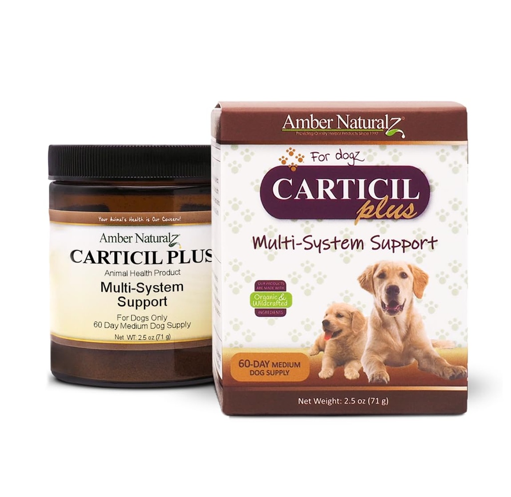 Amber AmberalZ Carticil Plus Herbal Supplemen untuk Dukungan Anjing 124; Multi-System untuk Gabungan, Digetical, dan Imune Kesehatan 124; Bantuan Alam untuk Kesucian dan Vitalitas 124; 60- Hari Persediaan Anjing Medium