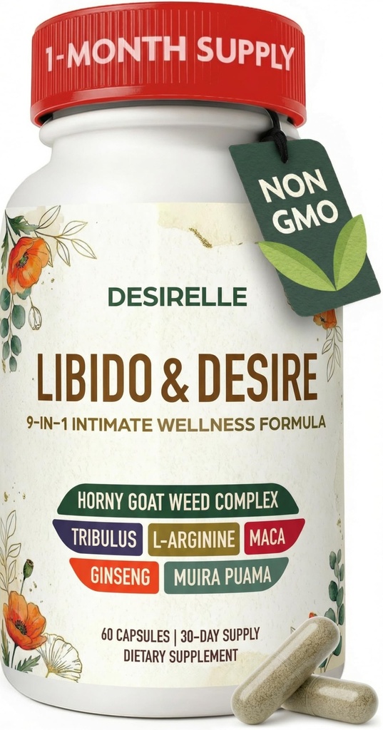 Dukungan Libido untuk Wanita Akting Cepat - Hormone untuk Perempuan dengan Hornygoatweed, Tribulus Terrestris dan Maca Root, Suplemen Enhancing untuk Pasangan 60r0- Hari Diuji Amerika Serikat