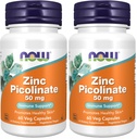 Suplemen SEKARANG, Zinc Picolinate 50 mg, Support Enzyme Functions *, Imune Dukungan *, 60 Veg Capsules (Paket 2)