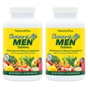 NaturesPlus Sumber Kehidupan Pria - 120 Tablet, Paket 2 - Iron- Free Multi- Vitamin & Mineral Suplemen - dengan Saw Palmetto, Lycopene & Lutein - Gluten Free, Vegetarian - 120 Total Pelayan